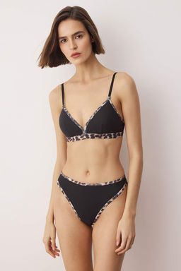 Siyah Micro Animal Sabit Kap Ic Camas?r? Tak?m? THMAW26CC00009