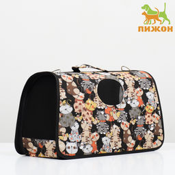 Сумка-переноска каркасная Кошки, размер M, 40 х 21 х 27 см