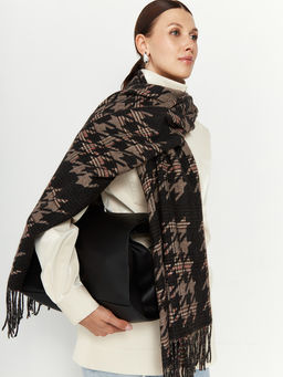 в составе ШЕРСТЬ и КАШЕМИР Большой, мягкий, теплый двусторонний палантин. - Tantino фото 4