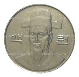 Монета 100 вон 2008 года Южная Корея