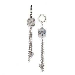 Серьги из муранского стекла GREY CUT LC3471