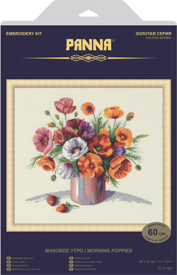 Набор для вышивания PANNA Золотая серия C-7157 Маковое утро 29 х 27 см