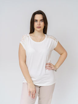 Футболка Кимоно-кружево Вискоза 95%, лайкра 5% - Ивассорти фото 2