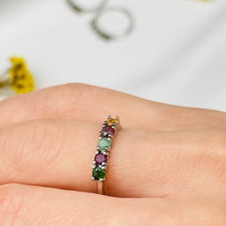 Кольцо регулируемое с камнем Турмалин от 18,5р