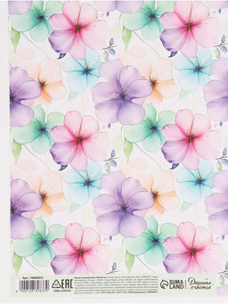 Цена за 10 шт. Бумага упаковочная глянцевая «Цветы», 70 × 100 см