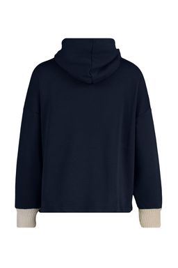 Lacivert Kal?n Ici Polarl? Triko Bant Detayl? Kapusonlu Orme Sweatshirt TWOAW22SW1806