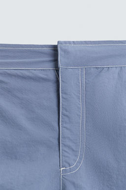 CONTRAST WASH MID-LENGTH SWIMMING TRUNKS - Zara фото 3