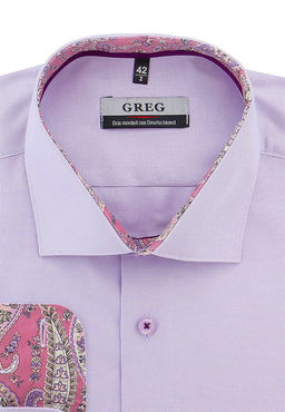 Сорочка мужская длинный рукав GREG 720/139/7331/ZN/1p