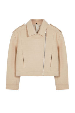 TRENDYOLMILLA Antrasit Regular Kal?p Orme Kase Crop Biker Ince Ceket Mont TWOAW25MO00128  фото 8