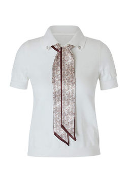 Ekru Fular Detayl? Premium Iplik/ Ozel Iplik Bluz TWOSS26BZ00159