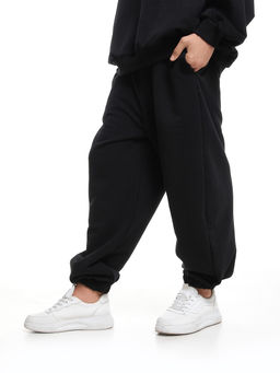 Спортивные штаны без начеса джоггеры 22-5692 черный