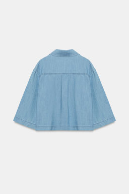 BLUSA FLUIDA ESCOTE PICO / Azul - Zara фото 7