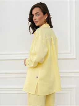 Рубашка женская Лён Белый - Modamica фото 22