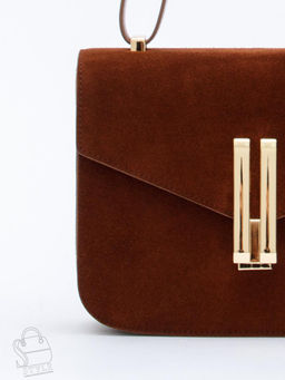 Сумка женская кожаная 1045MF brown Polina&Eiterou  в Новосибирске