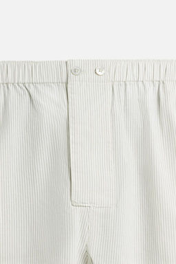 COTTON-HEMP STRIPED BERMUDA SHORTS - Zara фото 8