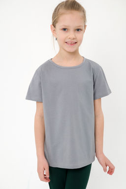 Футболка детская из кулирки серая - Амадэль фото 5