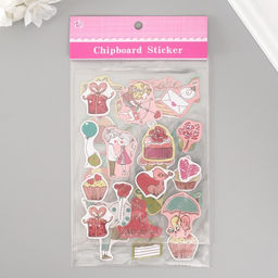 Наклейки для творчества Любовь, набор 2 листа, 22?12.5 см