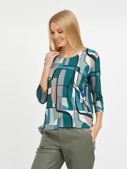 футболка женская с длинным рукавом и принтом - Glenfield фото 3