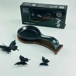 235-029 Ложка подставка 23см на подставке BLACKWOOD в под.уп.(х24)Фарфор - Lenardi фото 2