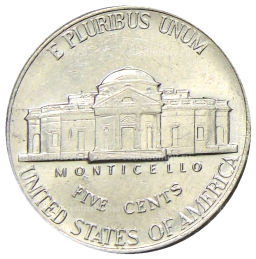 Монета 5 центов 1997 года D США