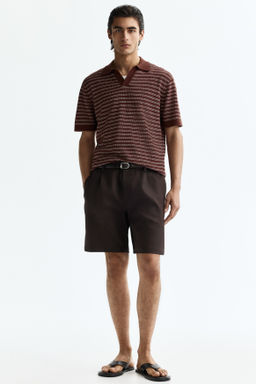 Polo en mezcla de lino Regular Fit - H&m фото 6
