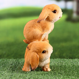 Фигурка полистоун Зайки прыгуны, 9?13?19 см