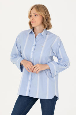 U. S. Polo Assn Женская синяя рубашка с длинным рукавом - U.s. polo assn фото 11