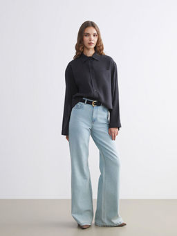 Oversize Modal Kar???ml? Kad?n G?mlek