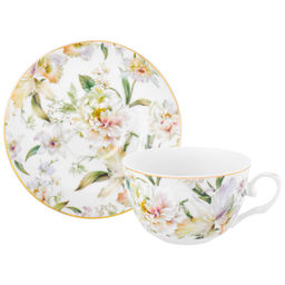 Чайная пара 2 пр. 250 мл 12,5*9,5*6 см "Корнелия" фарфор