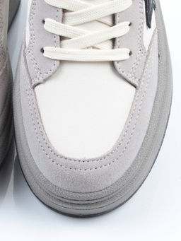 03-YE475-2 BEIGE/GREY Кроссовки женские (натуральная кожа) - Фабричный китай фото 10