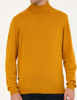 Safran Slim Fit Bal_k__ Yaka Y_n Kar___ml_ Basic Triko Kazak - Pierre cardin фото 6