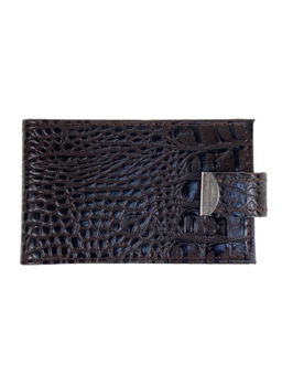 Картхолдер из искусственной кожи, цвет шоколад