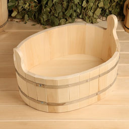 Шайка - таз для бани и сауны, 15 л, 47×34×28 см, нержавеющий обруч, «Добропаровъ»