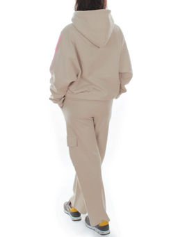 3156/3157 BEIGE/PINK Костюм спортивный женский (95% хлопок, 5% эластан)