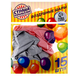 Воздушные шары латексные 12" «С Днём рождения, девушке», 15 шт.