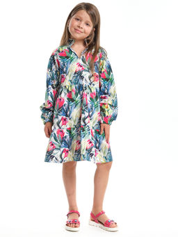 Платье нарядное хлопковое UD 7933 цветы Протея - Mini maxi фото 7