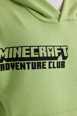 Толстая толстовка с капюшоном Minecraft для мальчика - Defacto фото 5