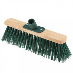 Щетка для пола деревянная 30см, втулка наклонная пластмассовая с резьбой д22мм, бук (Россия)
