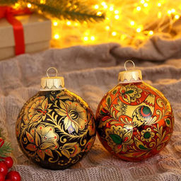 Набор из 4-х ёлочных шаров d=8 см Соцветие чудес - Simaland фото 2