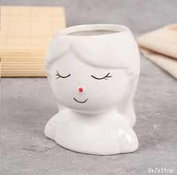 Подставка органайзер для косметики 8х7x11 см Загадочная девочка / WN13 /уп 100/717505