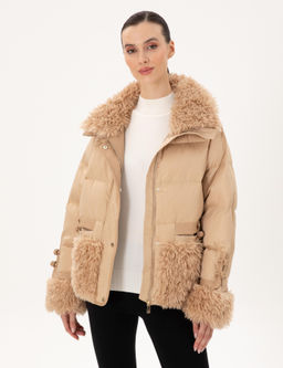 Bej Comfort Fit Mont