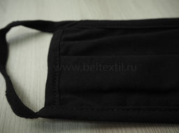 Маска гигиеническая (многоразовая) из трикотажного полотна 22*9,5см (упаковка по 5 шт.) цв. черный - Текс-дизайн фото 4