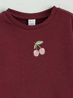 Bisiklet Yaka K?z Bebek Sweatshirt