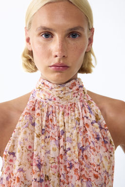 Tie-detail chiffon top - H&m фото 4