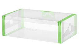 Набор 4 коробок для хранения женской обуви 30*18*10 см Салатовая кайма складные, с ручкой - Elan gallery фото 5