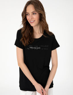 Siyah Regular Fit Ti__rt