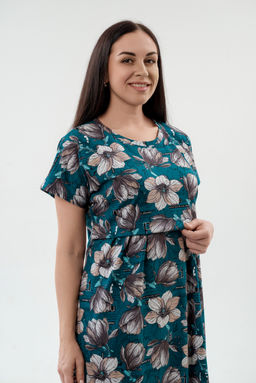 Платье женское из кулирки Миранда изумруд макси - Амадэль фото 6