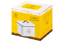 Банка д/печенья 3 л 19*16,5*16 см "Bisсuit" с крышкой, белая