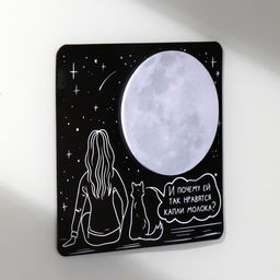 Магнит на холодильник с блоком для записей «И почему ей так нравятся капли молока?», 13.8×13.1 см