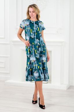 Платье женское из кулирки Кармелита петроль - Амадэль фото 5